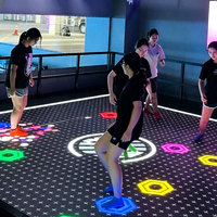 Système de jeu interactif à écran LED au sol avec capteur 128 capteurs/m² pour aire de jeux intérieure et salle de jeux sportifs virtuels