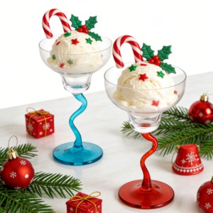 Copa de Cóctel de Cristal con Diseño Novedoso Personalizado, con Tallo Retorcido y Boca Ancha, para Martini, Margarita o Champán - Product Image 1