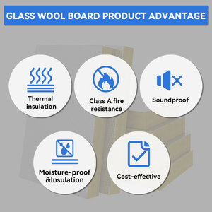 Aluminum Foil Glass Wool Board Sound Absorption Thermal Insulation Panel 25mm-100mm for Building Walls Roofs - Product Image 4