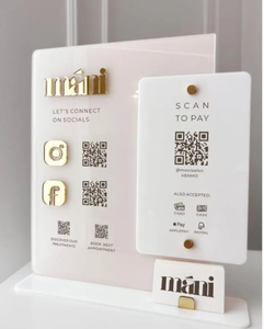 Letreros de Pared Acrílicos 3D Personalizados, Adecuados para Oficina, Tienda y Salón de Belleza con Paneles de Exhibición Acrílicos Dorados - Product Image 3