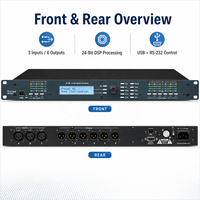 Processeur audio numérique DSP360, 3 entrées 6 sorties DriveRack, processeur audio DSP professionnel, machine audio de performance
