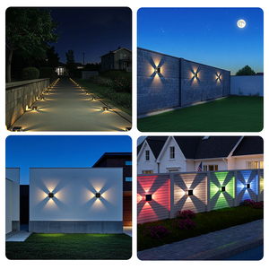 Lámpara Solar LED para Jardín con Batería Recargable para Caminos Exteriores y Decoración de Villas, Lámpara Solar de Pared Impermeable IP44 - Product Image 2