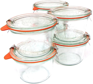 <span class=keywords><strong>Bocaux</strong></span> en verre <span class=keywords><strong>Weck</strong></span> avec couvercle en caoutchouc et pinces en verre - Product Image 1