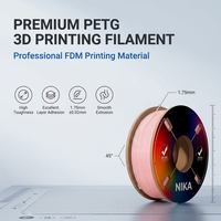 Filamen PETG Profesional 1.75mm Ekstrusi Halus Bahan Cetak 3D Bebas Kusut Gulungan Plastik untuk Printer FDM Teknik OEM