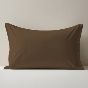 Funda de almohada 100% algodón marrón 50X75cm talla UK - Product Image 1