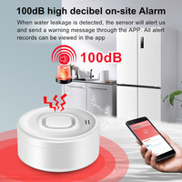 Détecteur de fuite d'eau intelligent sans fil, contrôle via l'application SmartLife, compatible Android, sécurité domestique et hôtelière, matériau PC, faible consommation d'énergie, utilisation universelle, eau
