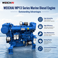 Moteur principal marin WEICHAI WP13C482-18, 354 kW, 1800 tr/min, 6 cylindres, puissance fiable et robuste pour remorqueur, navire de pêche, navire de transport de marchandises