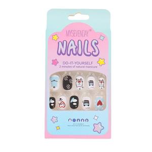 24 Piezas de Uñas Postizas Infantiles al por Mayor, Puntas de Dibujos Animados Lindas de Moda INS, Pegatinas de Uñas Falsas Desmontables para Niñas My Seven - Product Image 5