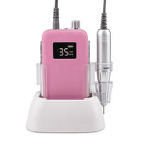 Machine à ongles électrique professionnelle 35000 tr/min, lime électrique portable rechargeable pour le retrait du vernis gel acrylique et les soins des ongles