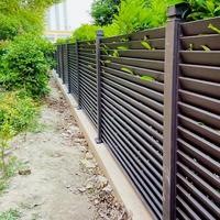 Panneaux de clôture en aluminium robuste à lattes, résistants à la rouille, pour jardin extérieur, découpés au laser, décoratifs, haute qualité