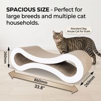 Griffoir pour chat en carton ondulé, forme d'arachide, antidérapant, protecteur de meubles pour animaux, durable et écologique pour la maison