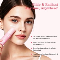 Stick anti-rides hydratant pour les lèvres et le visage, baume réparateur pour la peau au PDRN et collagène rose, stick multi-baume volumisant, faible MOQ, marque privée