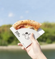 Emballage jetable en kraft recyclable de qualité alimentaire pour gaufres triangulaires, cônes à pizza, crêpes, avec gaufrage et tailles personnalisables