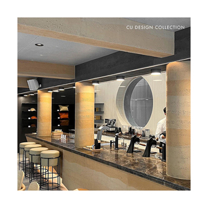 Đá Nhân Tạo travertine bên ngoài bức tường tấm Ốp trang trí mềm nội thất linh hoạt <span class=keywords><strong>MCM</strong></span> đá lớn slab hình thức - Product Image 3