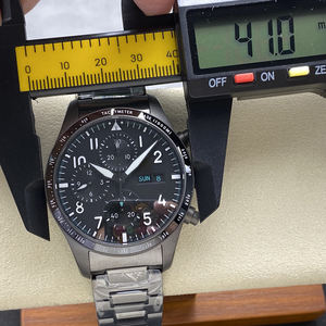 Montre chronographe automatique de luxe pour homme, personnalisée en gros, en titane, avec cristal saphir, étanche à 50 bars, pour affaires - Product Image 1