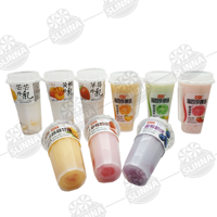 Groothandel kant-en-klare drank instant poeder fruitmelk smaak drank sap beker verpakking halal perzik mango aardbei kers