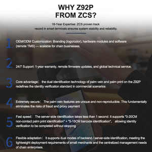 Reconocimiento de Venas de la Palma de la Mano de Alta Precisión FAR 0.00001 y FRR 0.1 con Batería de Larga Duración de 3020 mAh - Product Image 5