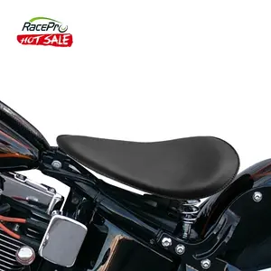 RACEPRO Motorcycle Solo Slim Seat with Base Bracket Mount Kit Barrel Spring For Harley Chopper Bobber Custom Dyna Sportster