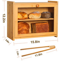 Boîte de rangement double couche personnalisable en contreplaqué de bambou, faite à la main, pour gâteaux et pains, idéale pour cadeaux et artisanat, origine Shandong, marque CNGLEE, modèle [modèle].