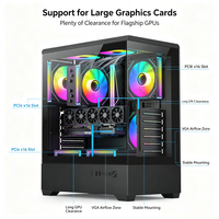 Boîtier PC Gaming OEM Full Tower E-ATX en Verre Trempé, Support Carte Graphique Longue, 7 Ventilateurs, Vente en Gros