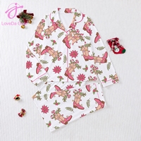 Pyjama d'hiver pour femmes, imprimé sur mesure par Loveda Factory, vêtements de détente de Noël, doux et respirant, ensemble de 2 pièces