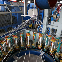 Automatische Hochgeschwindigkeits-2-Kopf-32-Spindel-Flechtmaschine mit 0,75 kW Motor zur Herstellung von hochdichten Schnürsenkeln