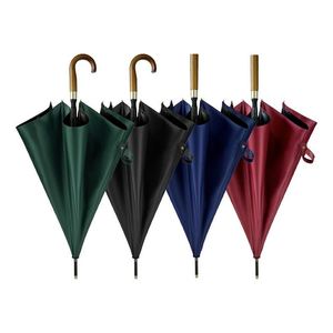 Paraguas de Golf LM-H de 27 Pulgadas, 60 Unidades, con Logotipo Personalizado, Mango de Madera, Regalo Empresarial de Alta Gama - Product Image 1