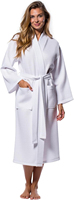 Ensemble de peignoirs de luxe en coton gaufré 100 % – Doux, résistant, thermique, options de logo/impression personnalisées pour l'hiver, usage hôtelier et spa