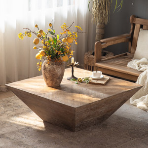 Tavolino da Caffè Moderno Wabi-Sabi in Legno Massello, Piccolo e Silenzioso, Colore Personalizzabile, Durevole per Casa, Appartamento, Hotel - Product Image 1