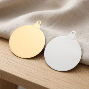 Elegant Polished Metal Gift Tag Durable Decorative Tag for <b>Wedding</b> Gifts Holiday Presents and <b>Keepsakes</b> - Product Image 3