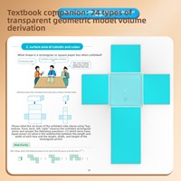 Modelos Geométricos Sólidos de Plástico Transparente, Juego de 24 Piezas Desplegables para Enseñanza de Matemáticas en Primaria y Secundaria