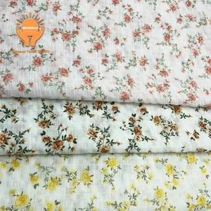 Meidebao 2024 Nieuwe Populaire Vintage Design Gebreide Kleine Bloemenprint Jacquard Stoffen Zeildoek Gewatteerde Stof Voor Kleding