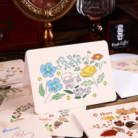 Petite carte postale fleurie vintage artistique, carte de vœux, cadeau de Thanksgiving pour professeur et élève, message de bénédiction