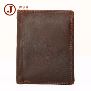 Cartera de Cuero Crazy Horse para Hombre Joyir, Protección RFID, Expandible, Retráctil, con Múltiples Ranuras para Tarjetas, Estilo Ejecutivo, Bolso de Mano Corto - Product Image 3