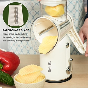 5 Adjustable Blades Tools Multi-function Manual <b>Drum</b> Nut Cheese Mandoline Cutter Fruit Rotary Vegetable Grater Chopper - Product Image 5