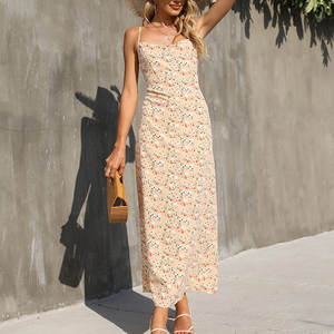 Novedad de 2025, ropa de verano para mujer, vestido Sexy de alta calidad, vestido elegante con tirantes y estampado ajustado para mujer - Product Image 3