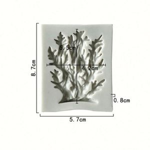 Chocolat en forme de corail, moule à gâteau en silicone 3D en forme de queue de sirène OEM/ODM - Product Image 2