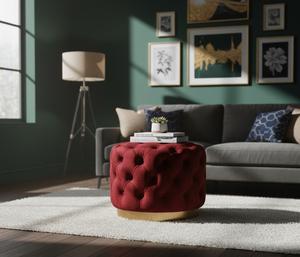 Taburetes Modernos Otomanos, Muebles Tapizados en Lino, Reposapiés para Sala de Estar, Dormitorio, Escuela, Apartamento, Hotel, Comercial - Product Image 2