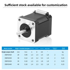 Motor paso <span class=keywords><strong>a</strong></span> paso NEMA 14 bipolar híbrido de 4 hilos y 24 V, mini motor paso <span class=keywords><strong>a</strong></span> paso para extrusor de impresora 3D - Product Image 3