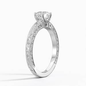 Anillo de compromiso romántico de plata blanca con cristales brillantes, anillo de regalo de joyería para propuesta de matrimonio para mujer - Product Image 2