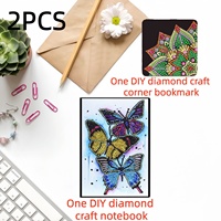 Kit DIY de marque-pages d'angle pour carnet, peinture diamant 5D de forme spéciale, avec strass, pour journal intime, marque-page de page, ensemble d'artisanat artistique