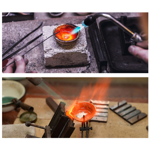 500G Trắng thạch anh crucible 99.99% silica Bát hình dạng cho nóng chảy đúc vàng bạc bạch kim loại phòng thí nghiệm sử dụng cảm ứng - Product Image 3