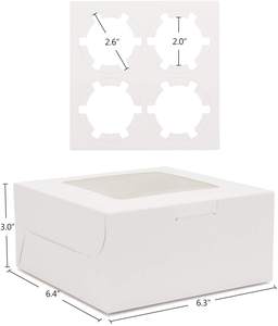 كعك كعك بويتي 4 تروس ، بويتي كب كيك Avec Fenetre Transparente Et Autocollants - Product Image 4