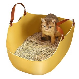 Bac à litière portable pour chat, bac à litière anti-éclaboussures, grand bac à excréments pour chat, toilette pour chat, accessoires pour chat, pelle à litière pour chat - Product Image 5