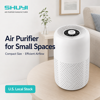 Lot de 2 purificateurs d'air de bureau avec fonction aromatique, filtre PM2.5 anti-poussière pour bureau, espace de travail, air intérieur frais, vente en gros