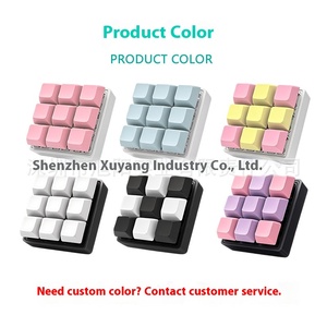 9 phím trục máy kiểm tra người lớn ngón tay Bàn phím giải nén đồ chơi trắng dưới Bàn Phím Cơ khí thời trang kim loại móc chìa khóa - Product Image 6