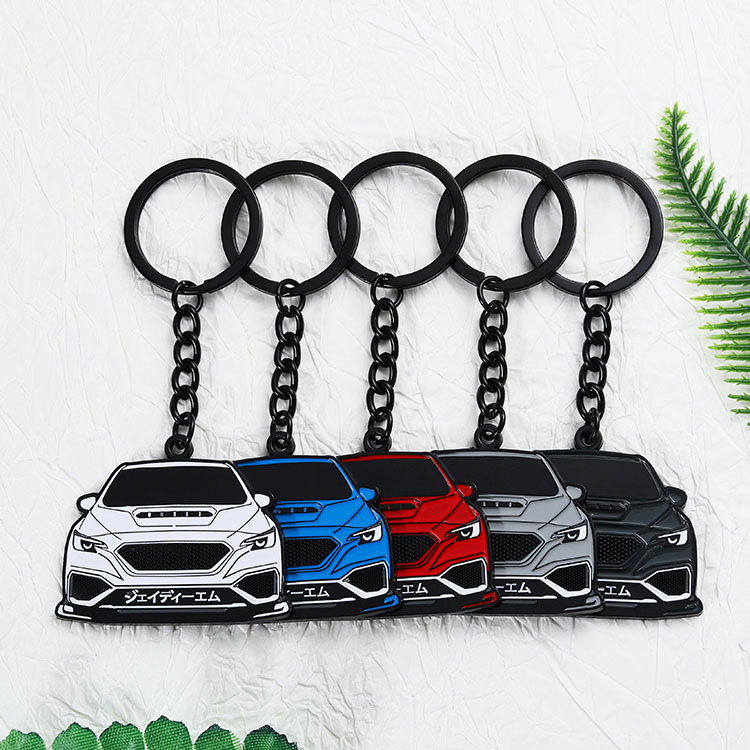 Free Design Manufacture Custom Made Dye Black Metal Keychains Zinc Alloy Car Truck Auto Logo Key Ring Cars Keychain