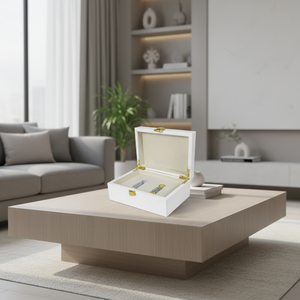 Boîte à parfum rectangulaire en bois MDF luxueuse, fabriquée à la main, avec un design gravé pour cadeau et artisanat - Product Image 6