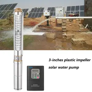 Solar Water Pump For Agriculture High Pressure 48v Dc Water Pump Solar 3 Hp Solar Power Smart Submersible Water Pump With Panel