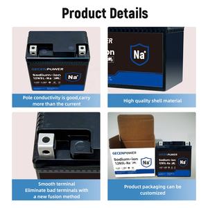 Batterie de démarrage de moto au <span class=keywords><strong>sodium</strong></span>-ion 12V - Remplacement de batterie au plomb-acide Extrêmement étanche 360 ° Support pour motos/quad à essence - Product Image 3